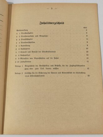 Deutsche Reichsbahn "Dienstanweisung für den Zugbegleitbeamten" vom 1.September 1940 mit 19 Seiten