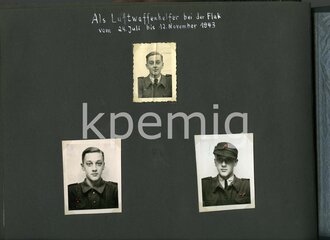 Fotoalbum eines Luftwaffenhelfer, Angehörigen der RAD Abt. 3/209 Lippstadt und späteren Angehörigen im Gren. Ers.Btl. ( mot) 156 Lingen/Ems