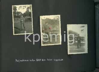 Fotoalbum eines Luftwaffenhelfer, Angehörigen der RAD Abt. 3/209 Lippstadt und späteren Angehörigen im Gren. Ers.Btl. ( mot) 156 Lingen/Ems