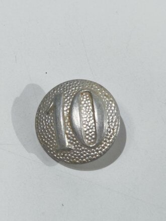 Knopf für Schulterklappe Wehrmacht "10", 1 ( ein )Stück, Durchmesser 19 mm
