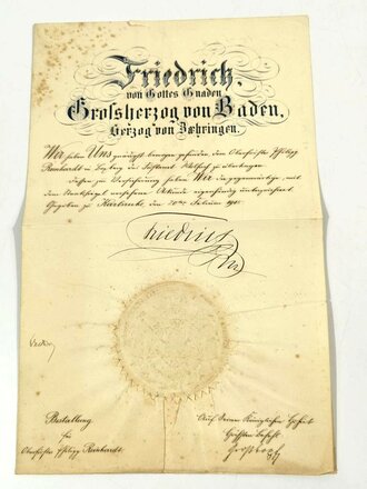 Baden Bestallung Und Gehaltserhohung Fur Einen Oberforster Datiert 1 150 00