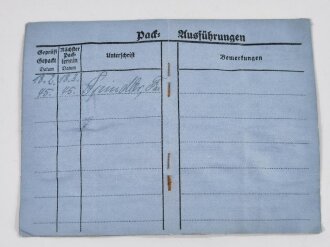 Luftwaffe Fallschirm Prüfschein Baumuster 30 II S 24 B, zuletzt geprüft am 25.2.45