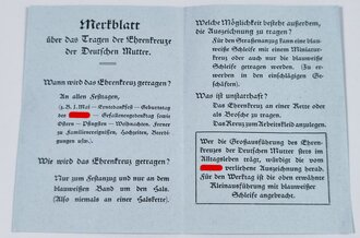 Merkblatt über das Tragen der Ehrenkreuze der...