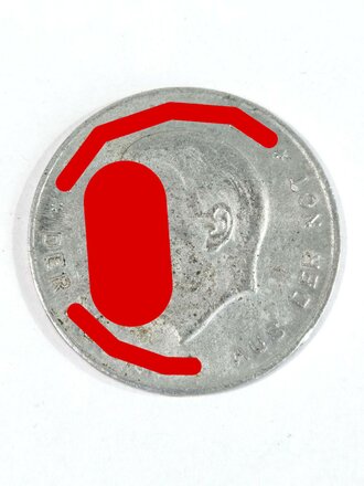 III.Reich, Wahlmarke der NSDAP am 14. September 1930. Aluminium, 30mm