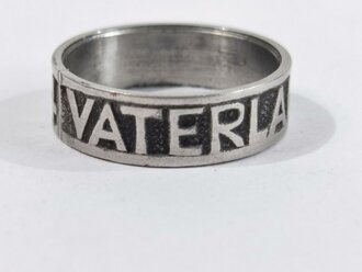 1.Weltkrieg, patriotischer Fingerring " Vaterlandsdank 1914"