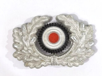 Mützeneichenlaub mit Kokarde für eine Schirmmütze des Heeres aus Aluminium