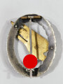Fallschirmschützenabzeichen der Luftwaffe, Buntmetall, Hersteller BSW  für Schneider Wien. Leicht getragenes Stück