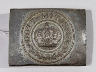 1. Weltkrieg Preußen, Koppelschloss für Mannschaften, Eisen feldgrau lackiert