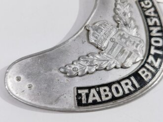 Ungarn 2.Weltkrieg, Ringkragen aus Aluminium "Tabori Biztonsag" Guter Zustand