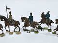 9 Stück Kaiserreich Blechspielzeug Aufstellfiguren, Höhe meist 7cm
