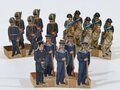 Kaiserreich 3 Pappaufsteller Spielzeugfiguren, Höhe je 8,5cm