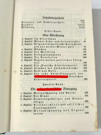 Adolf Hitler " Mein Kampf" Hochzeitsausgabe des Standesamt Basum-Sussum von 1940. Komplett, guter Zustand, in zugehörigem Schuber