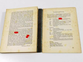 "Unser Liederbuch" Lieder der Hitler Jugend mit 280 Seiten, datiert 1941. Komplett, stockfleckig, Bindung löst sich