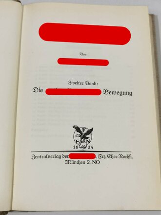Adolf Hitler "Mein Kampf" Zweiter Band 1934