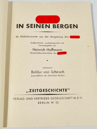 "Hitler in seinen Bergen" Hoffmann Bildband, im Schutzumschlag