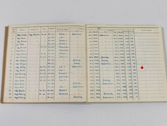 Luftwaffe Flugbuch begonnen am 30.3.33 mit 32 eingetragenen Flügen bis 25.08.44