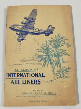 U.S. most likely WWII " An album of international air liners" 19 pages, complete