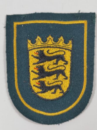 Deutschland nach 1945, Polizei Baden Württemberg, Ärmelabzeichen auf dunkelgrün
