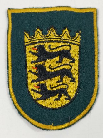 Deutschland nach 1945, Polizei Baden Württemberg, Ärmelabzeichen auf dunkelgrün