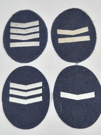 Deutschland nach 1945, Polizei 4 Stück Dienstgradabzeichen auf blau