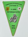 Wimpel "15 Jahre Motorradstaffel Landespolizeidirektion Stuttgart II" 1960-1975, Höhe 29cm