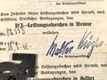 Hitler Jugend Bann 174 Ottweiler/Saar Ost, kleiner Nachlass eines Angehörigen, das defekte Leistungsabzeichen mit eingetragener Verleihungsnummer