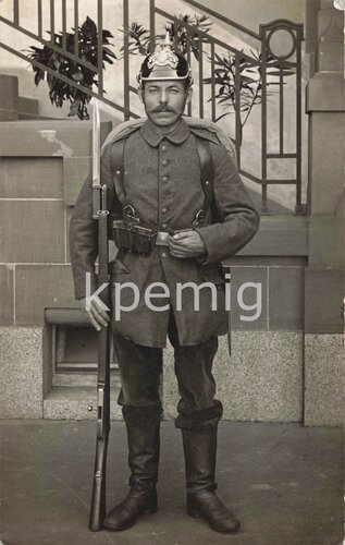 1.Weltkrieg, Foto eines feldgrauen Bayern mit...