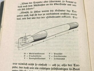 "Was jeder vom deutschen U-Boot wissen muß" 40-seitige Broschüre, der Einband zum ausklappen,