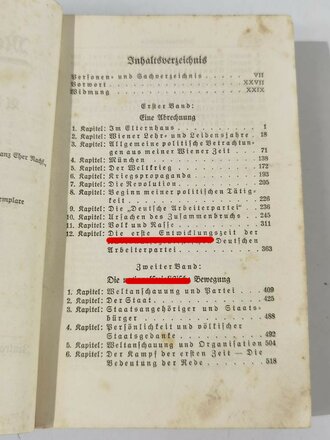 Adolf Hitler " Mein Kampf" datiert 1941, komplett, schlechter Zustand