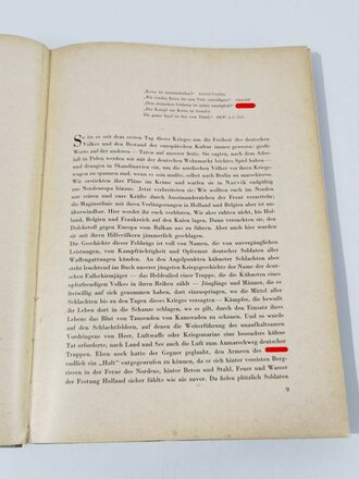 "Kreta- Sieg der Kühnsten" vom Heldenkampf der Fallschirmjäger. Bildband von 1942