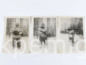 3 Fotos von Angehörigen des Heeres in Wintertarnung...