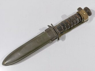 U.S.  WWII M3 trench knife by Imperial, in USM8 scabbard. Used