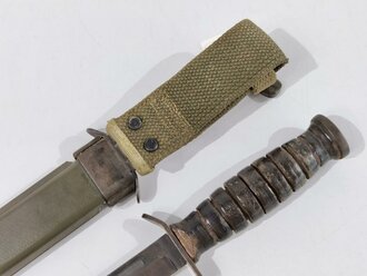 U.S.  WWII M3 trench knife by Imperial, in USM8 scabbard. Used