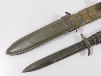 U.S.  WWII M3 trench knife by Imperial, in USM8 scabbard. Used