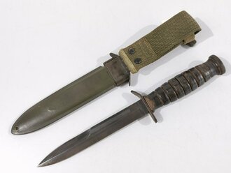 U.S.  WWII M3 trench knife by Imperial, in USM8 scabbard. Used