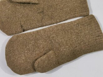 U.S. WWII , wood mittens, pair