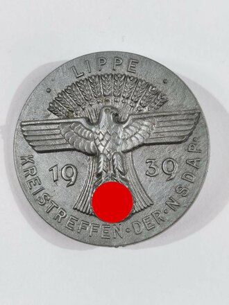 Kunststoffabzeichen Kreistreffen der NSDAP Lippe 1939
