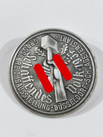 Leichtmetallabzeichen " Schaffendes Volk 1937" Reichsausstellung Düsseldorf