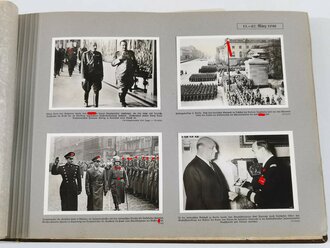 "Grossdeutschland im Weltgeschehen - Tagesbildberichte 1942"  mit 320 einmontierte Fotos in Postkartengröße von Heinrich Hoffmann