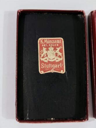 Württemberg , Etui zum Charlottenkreuz,  leicht defektes Stück