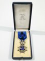 Belgien, Ritterkreuz zum Orden Leopold I. Versilbertt und emailliert, im Etui