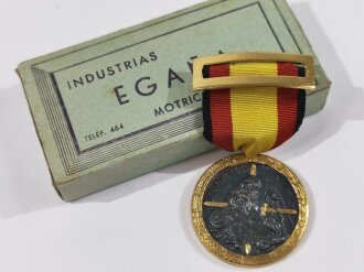 Spanien Medalla de la Campana, neuwertiges Stück in der originalen Umverpackung. So auch an Deutsche Soldaten der Legion  Condor verliehen