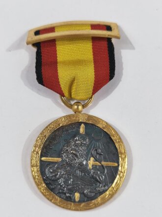 Spanien Medalla de la Campana, neuwertiges Stück in der originalen Umverpackung. So auch an Deutsche Soldaten der Legion  Condor verliehen