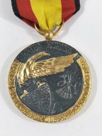 Spanien Medalla de la Campana, neuwertiges Stück in der originalen Umverpackung. So auch an Deutsche Soldaten der Legion  Condor verliehen