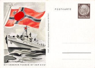 III. Reich - farbige Propaganda-Postkarte - " Mit...