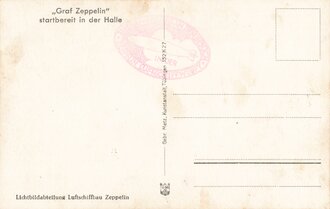 Ansichtskarte "Graf Zeppelin - Startbereit in der Halle"