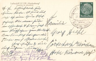 Ansichtskarte "Luftschiff LZ 129 Hindenburg "