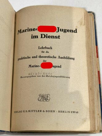 "Marine Hitler Jugend im Dienst" Lehrbuch mit 148 Seiten