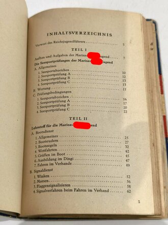 "Marine Hitler Jugend im Dienst" Lehrbuch mit 148 Seiten