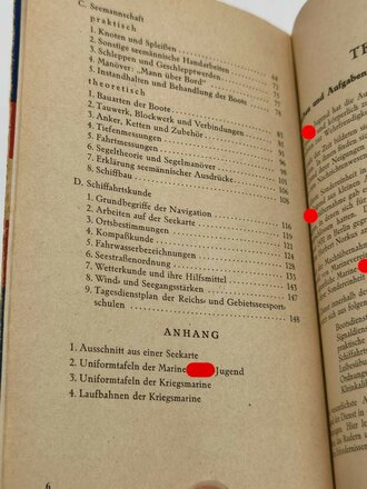 "Marine Hitler Jugend im Dienst" Lehrbuch mit 148 Seiten